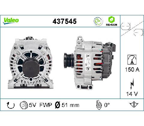 Alternátor VALEO 437545
