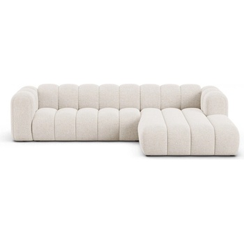 Micadoni Кремав шенилов ъглов диван (десен ъгъл) Lupine - Micadoni (MIC_RC_L_214_F1_LUPINE1)