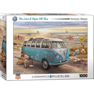 EUROGRAPHICS - Puzzle The Love and Hope VW Bus - 1 000 piese