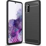 Tech-Protect Защитен Калъф за Samsung A03S, Tech-Protect Premium Carbon Case, Черен (9589046918292)