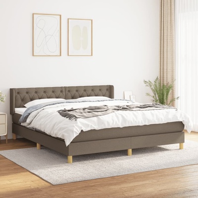 vidaXL 11461.3130525 Boxspring postel s matrací taupe textil