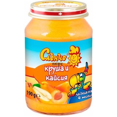 Слънчо пюре от круша и кайсия - 190 г