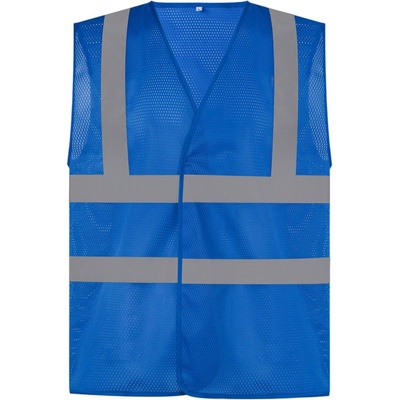 YOKO Hi-Vis síťovaná bezpečnostní vesta royal blue 79W12045003