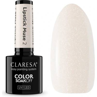ERANTI Gél lak Claresa Lipstick Muse 2 krémový s trblietkami 5 g