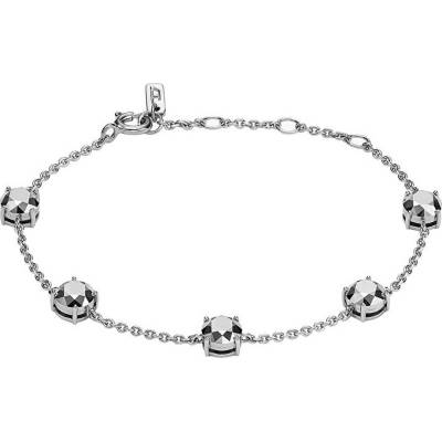 Diesel Fashion strieborný náramok s kryštálmi DL1358040