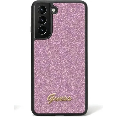GUESS Кейс Guess Glitter Script за Samsung Galaxy S24, лилав (3666339241339)