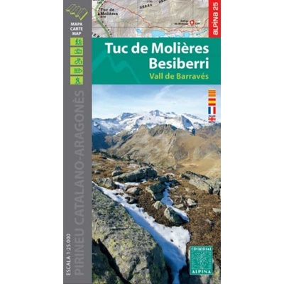 mapa Tuc de Molieres, Besiberri, Vall de Barravés, Vall de Boí