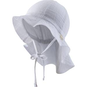 Sterntaler Детска шапка с козирка Sterntaler Kids' Sun Hat Plain Hat - Weiß - размер 49 cm (904-3669-0414)