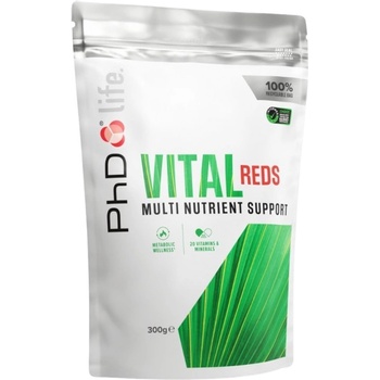 PhD Nutrition Life Vital Reds | with Ashwagandha, Lion's Mane, Digestive Enzymes & Probiotics [300 грама] Червени Горски Плодове