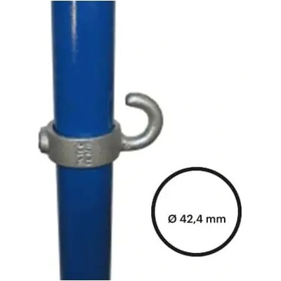 Konstrukční fitinka, spojka ocelových trubek pr. 42,4 mm – hák 182-C42