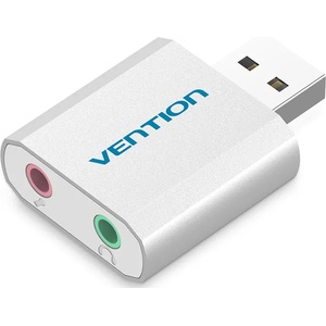 AXAGON Външна звукова карта Vention VAB-S13, USB2.0, Silver (VAB-S13) Звукови карти