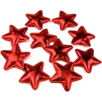 Dekorace VÁNOČNÍ hvězdička 30mm - 1ks Červená