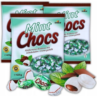 Storck Mint Chocs, čokoládové bonbony s mátou 425 g