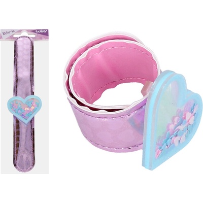 Náramek s ozdobou a glitrem 21,5 cm