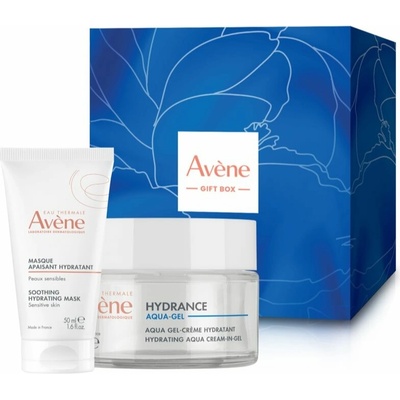 Avène Hydrance Avène Les Essentiels Soothing Moisture Mask upokojujúca a hydratačná maska pre citlivú pleť 50 ml + Avène Hydrance Hydrating Aqua Cream-in-Gel ľahký hydratačný gélový krém 3v1 50 ml