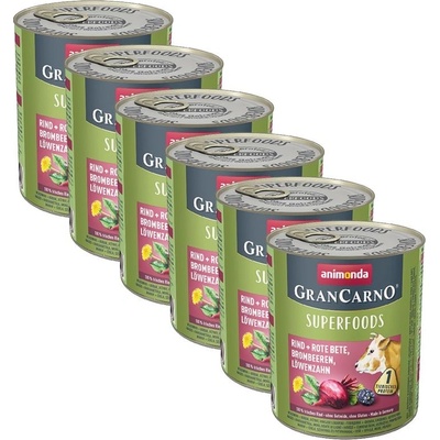Animonda GranCarno Superfoods hovädzie a červená repa 6 x 800 g