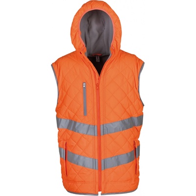 Yoko reflexní prošívaná vesta HV007 Fluorescent Orange