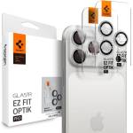 Spigen 2 броя стъклени протектор за камера на iPhone 16 Pro / Max / 17 Pro / Max от Spigen Optik Pro Glas. TR. Ez Fit - Silver (8800283312577)