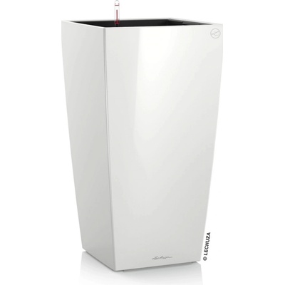 Lechuza Květináč Cubico Premium 40 bílá lesklý 40 x 40 x 75 cm – Hledejceny.cz