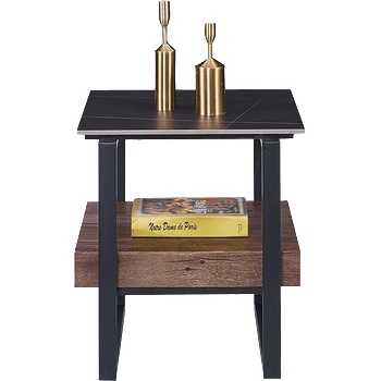 Carmen Помощна холна маса sala - орех / черно (3530876)