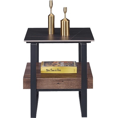 Carmen Помощна холна маса sala - орех / черно (3530876)