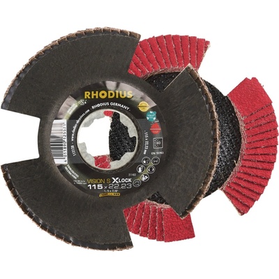 RHODIUS Lamelový brusný kotouč VISION SPEED X-LOCK 115 x 22,23 P60 TOPline 211402