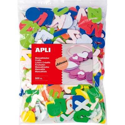 Samolepicí abeceda APLI Jumbo mix barev 500 ks
