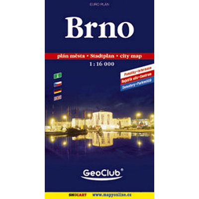 Brno mapa města 1:16 000 – Zboží Dáma