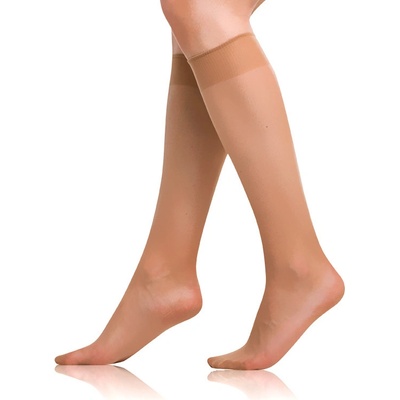 Bellinda DIE PASST KNEE-HIGHS 20 DEN dámske pančuchové matné podkolienky almond hnedá