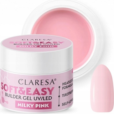 Claresa stavební gel na nehty MILKY PINK 45 g – Zbozi.Blesk.cz