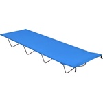 vidaXL Къмпинг легло, 180х60х19 см, плат оксфорд и стомана, синьо (312478)