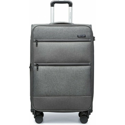 British Traveller Suitcase sivý 75L