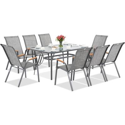 Garden Point комплект метални градински мебели Modena/Bitonto сив за 8 души (GAP1552-8)