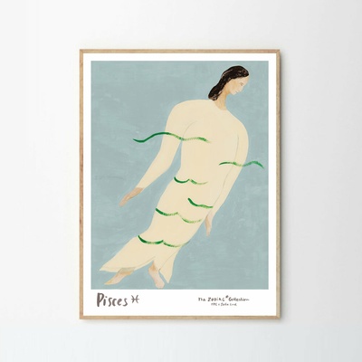 The Poster Club Plagát Blue Lady by Stine Belden Røed 50x70cm