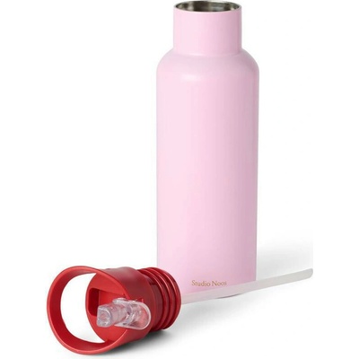 Suavinex nerezová fľaša na nápoj Medium 500 ml Jemná ružová