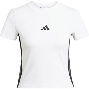 adidas Дамска тениска adidas Women's 3-Stripes SJ Baby Tee T-shirt - White / Black - размер XXL (916-6782-0316)