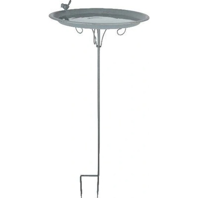 Esschert Design Koupel pro ptáčky GREY ELEGANCE zápich 107cm šedý kov