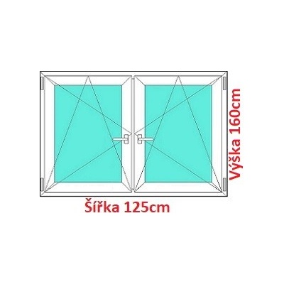 Soft Dvojkrídlové plastové okno 125x160 cm, OS+OS, so stĺpikom