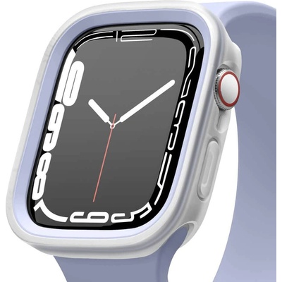Elago Протектор за смарт часовник Elago Duo Apple Watch Case, за Apple Watch 7 41мм/8 41мм, силиконов, с две сменяеми поликарбонатни части, прозрачен-мат и лилав (EAW41DUO-TRPU)