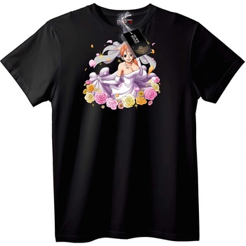 NOONEBRAND Тениска One Piece Nami с цветя - 3XL, Black