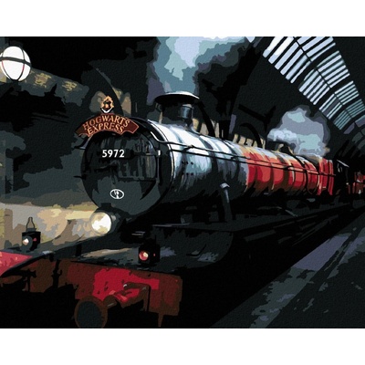 Malování podle čísel Bradavický expres v noci Harry Potter
