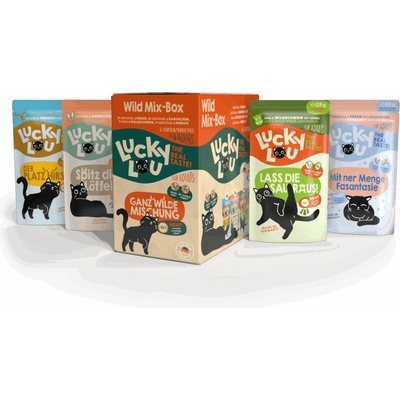 LUCKY LOU Lifestage pre Mačky Adult WILD MIX 6 x 125 g