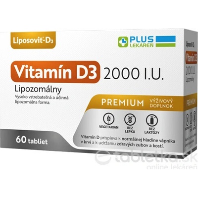 Plus Lekáreň Lipozomálny vitamín D3 2000I.U. 60 tabliet