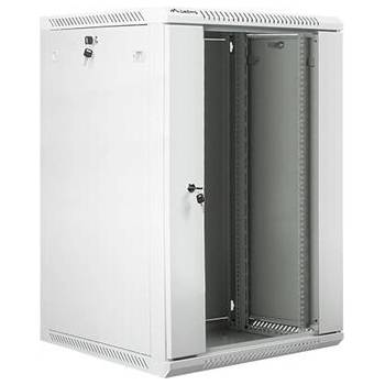 Lanberg rack cabinet 19 wall-mount 18U / 600x600 for self-assembly (flat pack), grey (WF01-6618-10S)