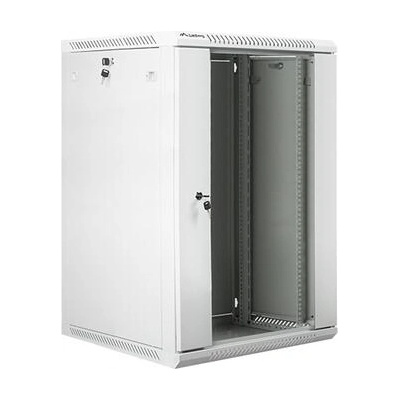 Lanberg rack cabinet 19 wall-mount 18U / 600x600 for self-assembly (flat pack), grey (WF01-6618-10S)