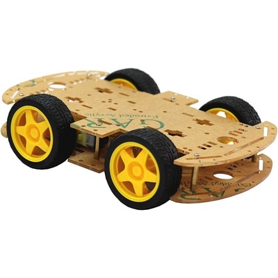 Stavebnice robotické plošiny, podvozek, 4 motory, pohon 4x4