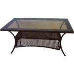 Bogdan Furniture Am Ратанова маса 45-2-1 130/75/75h кафява