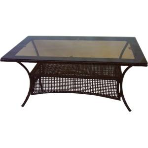 Bogdan Furniture Am Ратанова маса 45-2-1 130/75/75h кафява