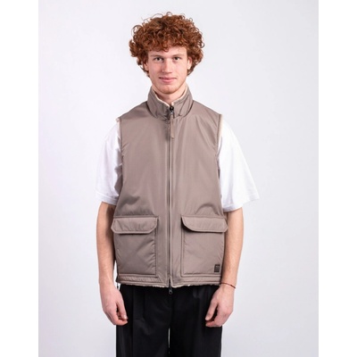 Taion Non Down Military Reversible Boa Hi Neck Vest L.mocha beige