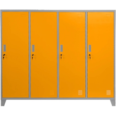 МЕТАЛЕН ШКАФ cr-1604-4 jz - СИВ/ОРАНЖЕВ